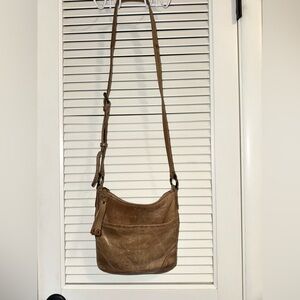 Frye Melissa Beige Brown Crossbody Bag